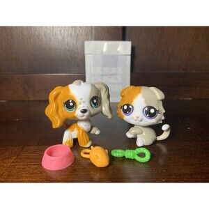 Authentic Littlest Pet Shop G7 Look Alike Pet Pair #152 Cat #153 Cocker  Spaniel